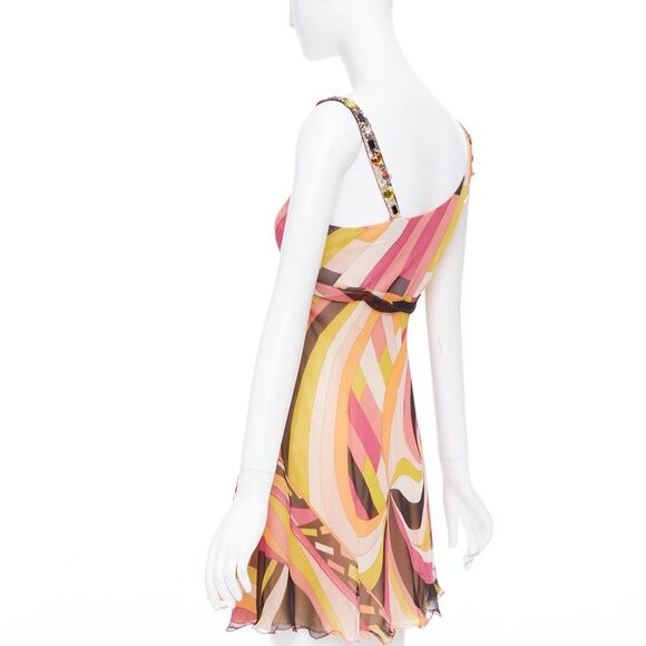 blue dress for baby girl EMILIO PUCCI 1990S TORRE MOTIF DRESS main image 1